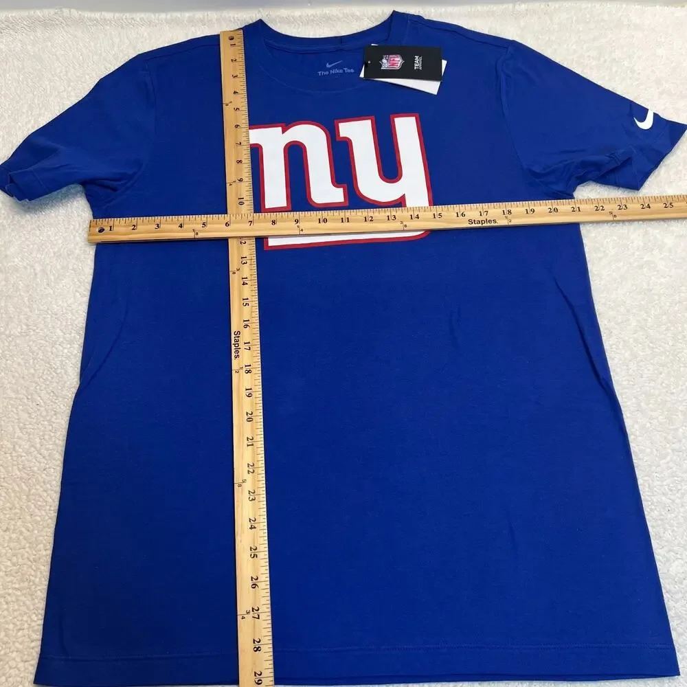 NWT Nike Mens T-Shirt Logo NFL New York Giants The Nike Tee Shirt Blue Sz M